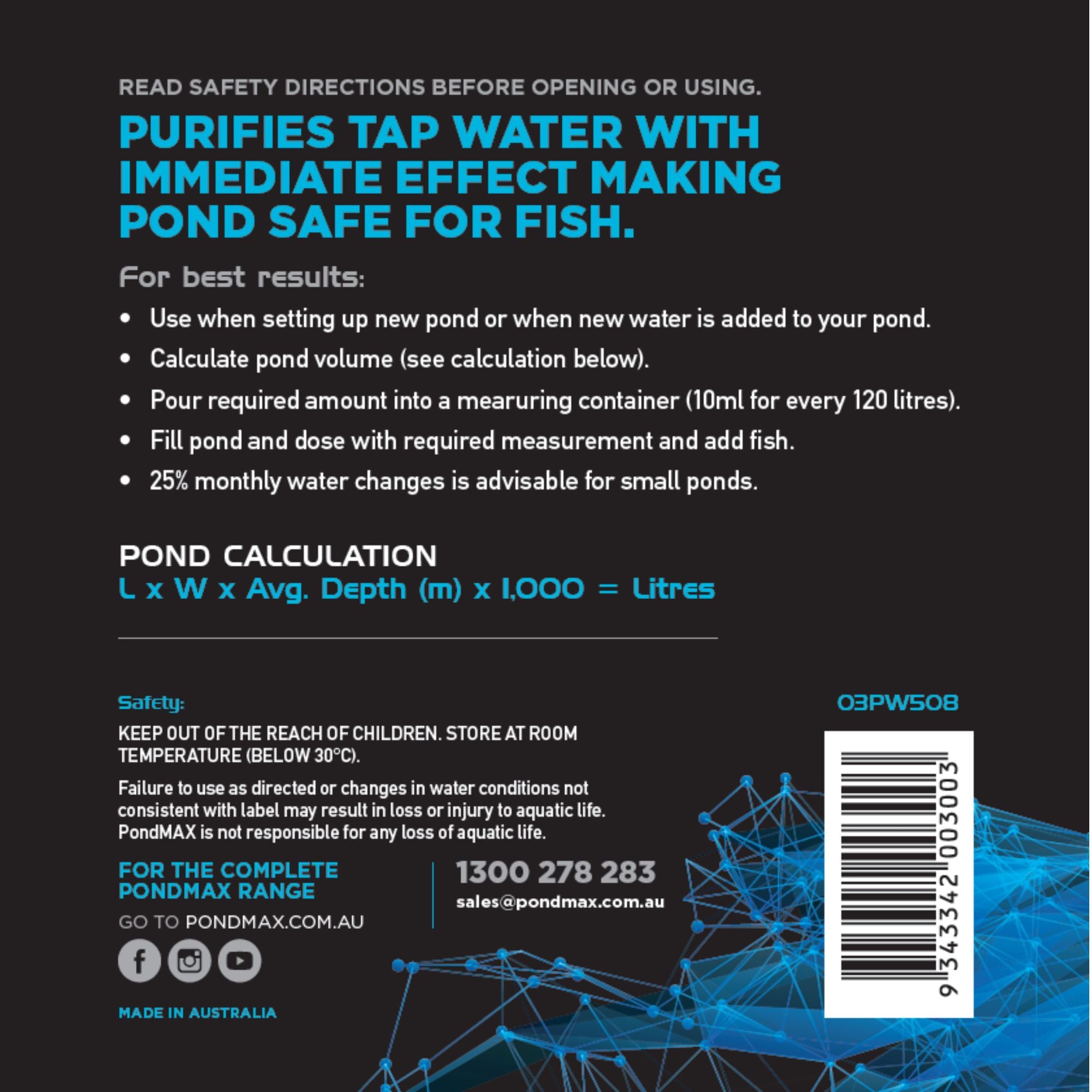 PondMAX DeChlorinator 2.5L