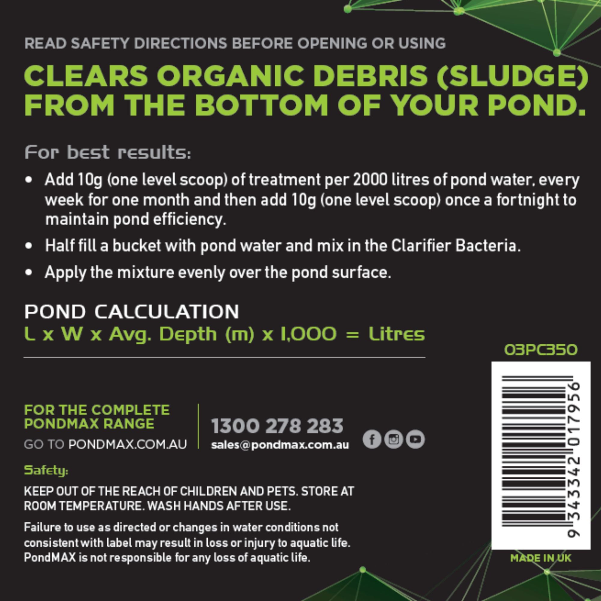 PondMAX Pond Clarifier Bacteria 180g - Image 2